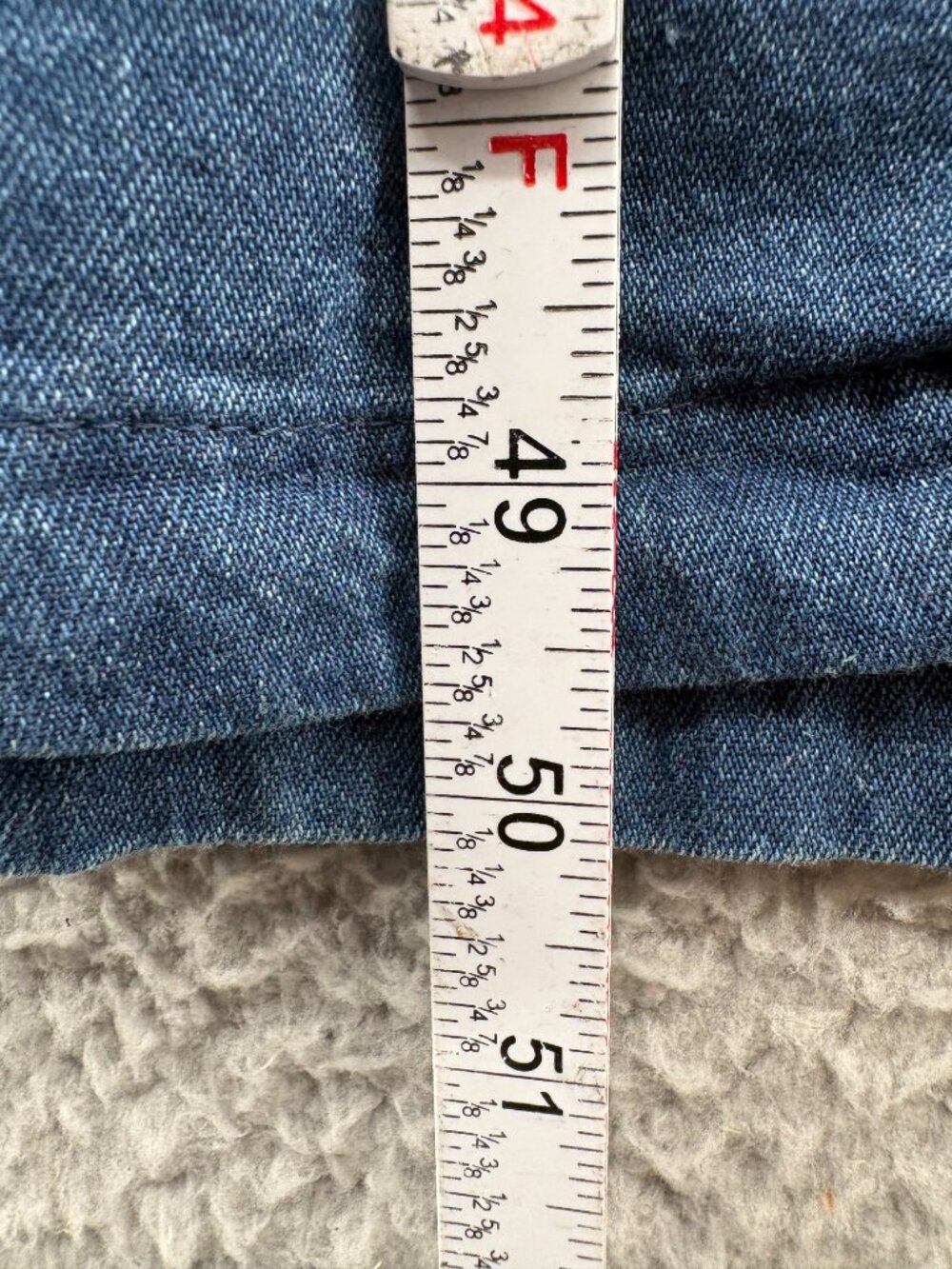 Vintage Eddie Bauer Denim Shirt Dress Small Maxi Chambray Cotton Prairie Pockets - Picture 8 of 14